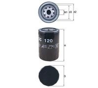 Mahle Oil Filter OC120 - Genuine Part - Precision OE Matching Fit & High Quality