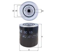 Mahle Oil Filter OC15 fits Fiat - Genuine Part - OE Matching Fit & Quality