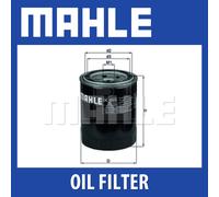 Mahle Oil Filter OC331/1 - Fits Suzuki Grand Vitara - Genuine Part
