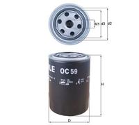 Mahle Oil Filter OC59 fits Alfa Nissan Ford And Others - Quality OE Matching Fit