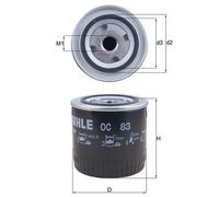 Mahle Oil Filter OC83 Scania & others - Precision OE Matching Fit & Quality