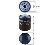 Mahle Oil Filter OC981 fits Saab 9-3 9-5 - Genuine Part - OE Matching Quality