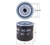 MAHLE Oil Filter OC995 OC 995 - - Genuine Part - OE Matching Fit & Quality