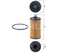 Mahle Oil Filter OX1245D - OEM High Quality To Fit Vauxhall Mokka Zafira