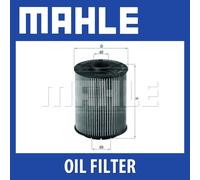 Oil Filter OX160D Mahle 021115403D 021115561B 021115561BOD 021115562A 07C115562