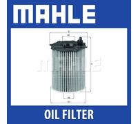 MAHLE Oil Filter OX171/16D OX 171/16D - Genuine Part - Quality OE Matching Fit