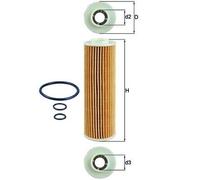 MAHLE Oil Filter OX183/5D OX 183/5D - Genuine Part - OE Matching Fit & Quality