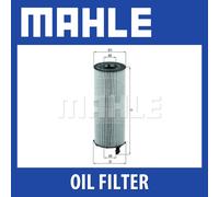 Mahle Oil Filter OX196/1D - fits Audi A8 4.0TDI - Genuine Part - OE Quality