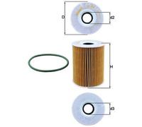 MAHLE Oil Filter OX254D5 OX 254D5 Genuine Part Fits PORSCHE