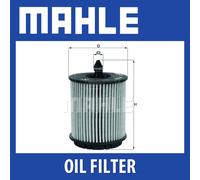 Mahle Oil Filter OX258D fits Vauxhall Astra Vectra Zafira - OE Fit & Quality