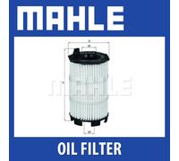 Mahle Oil Filter OX350/4D - for Precision OE Matching Fit and High Quality