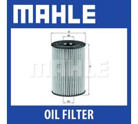 MAHLE Oil Filter OX353/7D OX 353/7D - Genuine Part - OE Matching Fit & Quality