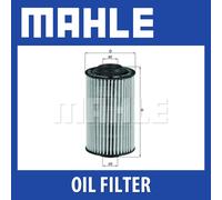 Mahle Oil Filter OX399D fits Saab 9-3 Vauxhall Vectra - Genuine Part