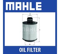 Mahle Oil Filter OX553D fits Alfa Fiat Saab - Genuine Part - OE Quality