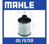 Mahle Oil Filter OX559D fits Vauxhall Astra Insigna - Genuine Part