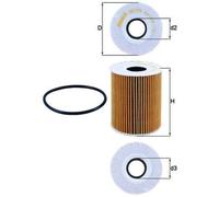 MAHLE Oil Filter OX776D OX 776D - Genuine Part - OE Matching Fit & Quality
