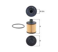 Mahle Original Oil Filter for Opel Combo B05 1.6D/2.0D 2012-on 0650111/650111/95511489