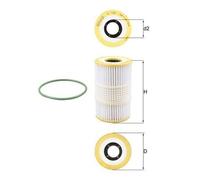 Mahle Original Oil Filter Element OX1185D with Gasket