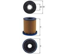Knecht Filter Oil Filter OX 1350 Fits Vauxhall Astra K 1.5D 2019