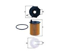 Oil Filter fits FIAT PUNTO 199 9 2012 on Mahle 0055224598 55224598 71773840 New