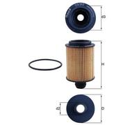 Mahle Original Oil Filter OX553D – Filter Insert – Fits Suzuki, Opel, Fiat, Citroën, Alfa Romeo