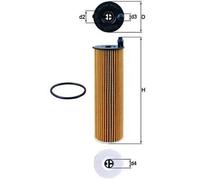 Oil filter Filter Insert OX 823/6D MAHLE for MERCEDES-BENZ E-CLASS E-CLASS Coupe
