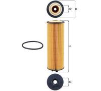 MAHLE OX1155D Oil Filter Insert Fits Chevrolet Aveo Opel Corsa Vauxhall Corsa