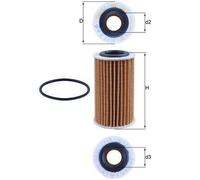 MAHLE OX1267D Oil Filter Insert 49mm Diameter 93.5mm Height Service Fits Ford