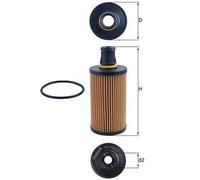 Lubrication Oil Filter Mahle OX1338D Fits Land Rover Defender Discovery Range