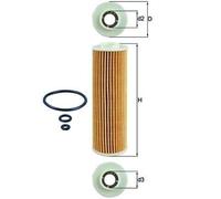 MAHLE OX183/5D1 Oil Filter Insert 46.3mm ⌀ 156.6mm Height Fits Mercedes-Benz