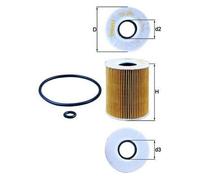 OX 203D Oil Filter - Oil Filter with Gasket / Gasket Set