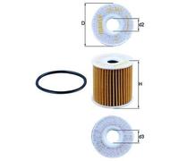 MAHLE OX346D Oil Filter Insert 53mm Diameter 54.8mm Height Service Fits Smart
