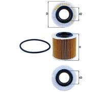 MAHLE OX360D Oil Filter Insert 63.5mm Diameter 62mm Height Fits Seat Skoda VW