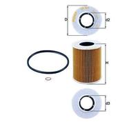 MAHLE OX 369D Oil Filter - Oil Filter with Gasket / Gasket Set