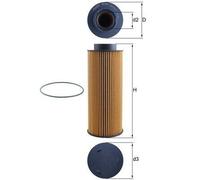 MAHLE Oil Filter OX376D OX 376D - Genuine Part - SCANIA - OE Matching Quality