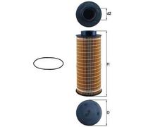 Mahle Original Oil Filter OX376D - Genuine OE Matching Part for SCANIA