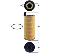 MAHLE OX 423/9D Oil Filter - Oil Filter with Gasket / Gasket Set