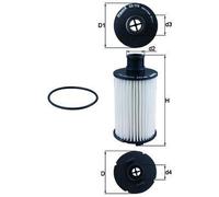 Mahle Original Oil Filter Element OX774D – Genuine – 74.5mm Ø x 147.5mm – Fits Jaguar Land Rover