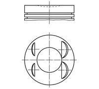 MAHLE Piston 021PI00127001 | Compatible with: Dacia Dokker Express Box/People Carrier, Dokker MPV, DUSTER, DUSTER, DUSTER Box/SUV