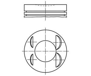 MAHLE Piston 021PI00127001 | Compatible with: Dacia Dokker Express Box/People Carrier, Dokker MPV, DUSTER, DUSTER, DUSTER Box/SUV