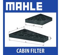 Genuine MAHLE Replacement Interior Air Cabin Pollen Filter LAK 225/S LAK225/S