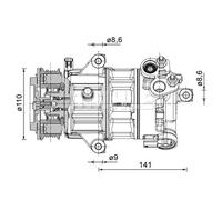 MAHLE ACP1491000P Air Conditioning Compressor Fits Ford Fiesta Focus Kuga