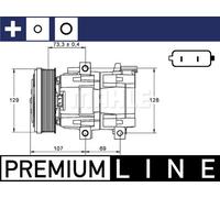 MAHLE Premium Line Aircon Compressor SIMPLE FIT ACP855000P for FORD TRANSIT Van
