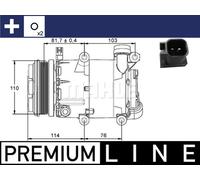 MAHLE Premium Line Aircon Compressor SIMPLE FIT ACP866000P for FORD FOCUS II Tur