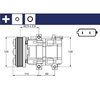 MAHLE ACP88000P A/C Compressor Air Conditioning Air Con 6 Ribs Fits Ford