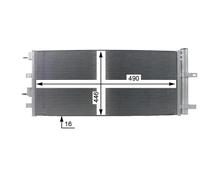 MAHLE AC274000P A/C Condenser Parallel Cooling Pipes Fits Jaguar F-Type XF XJ XK