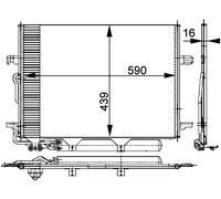 MAHLE ORIGINAL AC 318 000P Air conditioning condenser