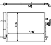 MAHLE ORIGINAL AC 500 000P Air conditioning condenser