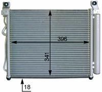 Air Conditioning Condenser A/C Air Con Fits Kia Picanto MAHLE AC591000P