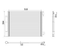 MAHLE ORIGINAL AC 73 000P Air conditioning condenser
